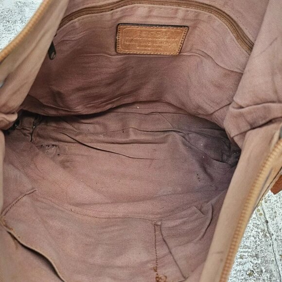 Fossil Vintage Bag Brown Genuine Leather Shouder Bag Read desc - Picture 6 of 9